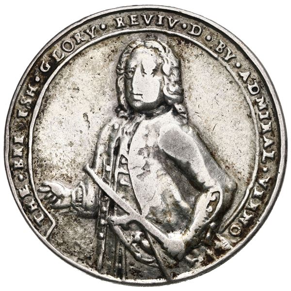 Great Britain, silver Admiral Vernon medal, 1739, Vernon / Porto Bello, rare, ex-Ferrari, ex-Chao, e