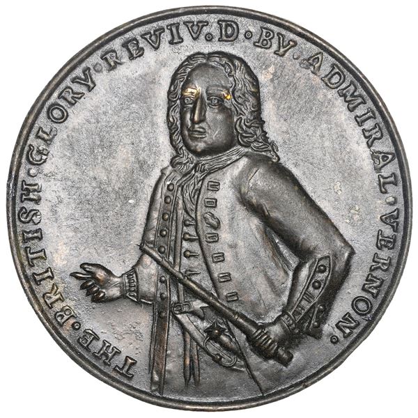 Great Britain, copper alloy Admiral Vernon medal, 1739, Vernon / Porto Bello, ex-Craige, ex-Adams (p