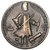 Image 1 : Great Britain, small copper alloy Admiral Vernon medal, 1739, Vernon and cannon and ship / Porto Bel