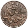 Image 1 : Great Britain, small uniface (reverse) copper alloy Admiral Vernon medal (button), (1739?), Porto Be