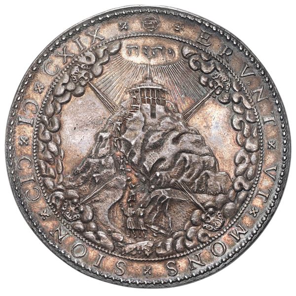 Spanish Netherlands, large silver medal, 1619, Synod of Dort, by W. van Bijlaer.