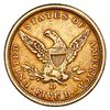 Image 2 : USA (Dahlonega mint), gold $5 coronet Liberty half eagle, 1841-D, tall D variety, rare, NGC AU detai