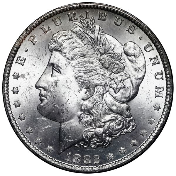 USA (Carson City Mint), Morgan dollar, 1882-CC, in GSA holder, NGC MS 63 / GSA Hoard, ex-Blakewood.