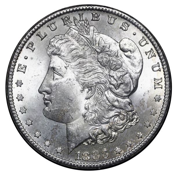 USA (Carson City Mint), Morgan dollar, 1883-CC, in GSA holder, NGC MS 63 / GSA Hoard, ex-Blakewood.