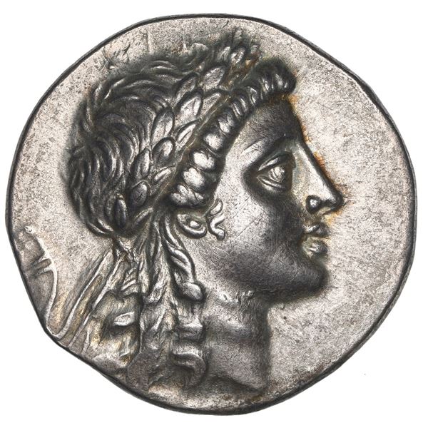 Myrina, Aeolis, AR tetradrachm, mid-1st century BC, stephanophoric type.