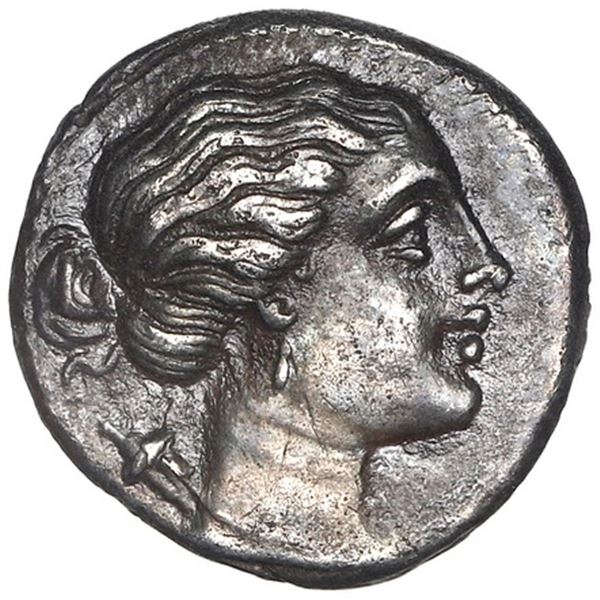 Sicily, Syracuse, AR 1-1/4 litra, 214-212 B.C., 5th Republic, rare.