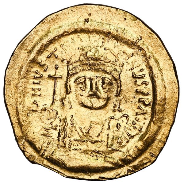 Byzantine Empire, AV solidus, Maurice Tiberius, 582-602 AD, Constantinople mint.