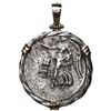 Image 2 : Pamphylia, Side, AR tetradrachm, 3rd century BC, mounted Athena-side out in twisted-wire silver beze