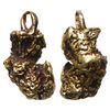 Image 1 : Natural gold nugget with 18K gold loop for pendant, 80% fine, 11.85 grams total weight.