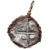 Image 2 : Potosi, Bolivia, cob 2 reales, Philip III, assayer M, Grade 1, ex-Atocha (1622), mounted shield-side