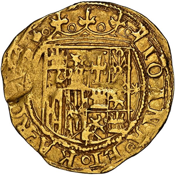 Seville, Spain, gold 1 escudo, Charles-Joanna, assayer * to right, mintmark S to left, NGC AU 58.