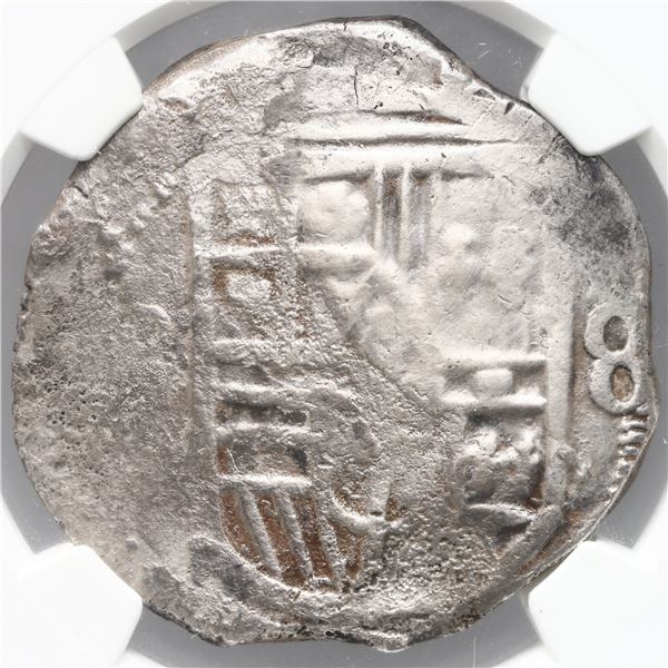 Mexico City, Mexico, cob 8 reales, Philip IV, assayer not visible, NGC Fine details / environmental