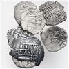 Image 1 : Lot of seven Potosi, Bolivia, cob 2R (one) and 1R (six), dated 1650-52 (where visible), assayers O a