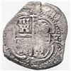 Image 2 : Potosi, Bolivia, cob 4 reales, 1656 E, PH at top.