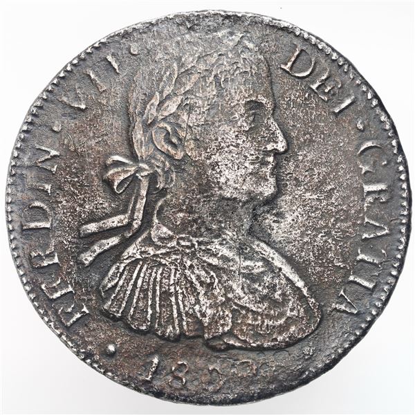 Mexico City, Mexico, bust 8 reales, Ferdinand VII transitional ("armored" bust), 1809 TH.