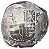 Image 1 : Potosi, Bolivia, cob 8 reales, Philip IV, assayer not visible (mid-1620s), quadrants of cross transp