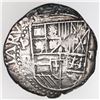 Image 1 : Potosi, Bolivia, cob 2 reales, Philip III, assayer straight-leg R.