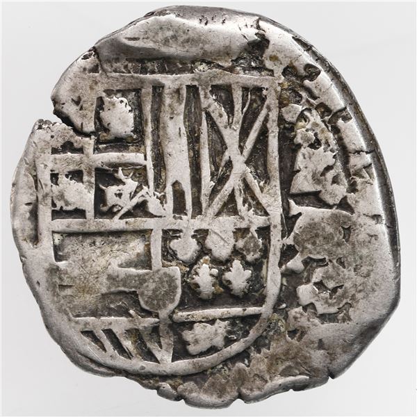 Potosi, Bolivia, cob 2 reales, 1650 O, assayer O punched over denomination z to right, ex-Mastalir (