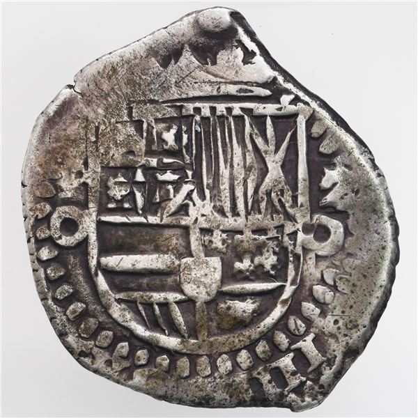 Potosi, Bolivia, cob 2 reales, 1650 O (undotted), rare, ex-Ugaz.