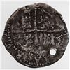 Image 2 : Potosi, Bolivia, cob 1 real, Philip II, assayer M to left, rare.