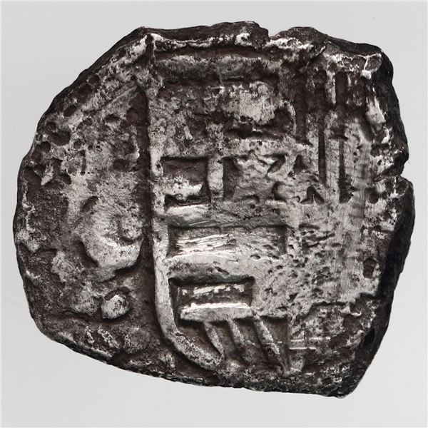 Potosi, Bolivia, cob 1 real, 1650 O, assayer as dotted C to left, rare, ex-Mastalir (Plate Coin).