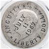 Image 1 : Anguilla, 1 "Liberty" dollar, July 11, 1967, countermark on a Mexico City, Mexico, 10 pesos, 1955, H