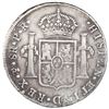 Image 2 : Potosi, Bolivia, bust 8 reales, Charles IV transitional (bust of Charles III, ordinal IV), 1790 PR.
