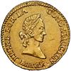 Image 1 : Potosi, Bolivia, gold 1/2 scudo, 1844 R, NGC AU 58.