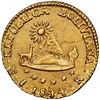 Image 2 : Potosi, Bolivia, gold 1/2 scudo, 1844 R, NGC AU 58.