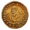 Image 1 : Potosi, Bolivia, gold 1/2 scudo medallic coinage, 1854, Belzu.
