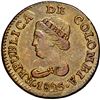 Image 1 : Bogota, Colombia, gold 1 peso, 1825 J.F, NGC AU 55.