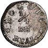 Image 2 : Bogota, Colombia, 1/4 real, 1845, six-point stars, NGC AU 53.