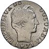 Image 1 : Colombia, 20 centavos, 1971, divided legend, struck on a copper-nickel 10-centavos planchet error, N