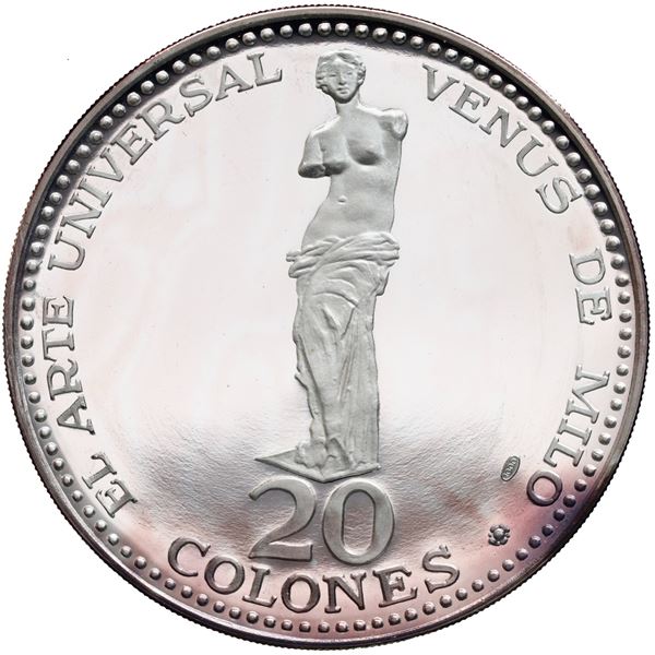 ponpon332です、コスタリカ 20コロン 銀貨 1970年 Costa Rica, proof 20 colones, 1970, Venus de Milo. - Sedwick