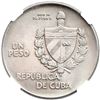 Image 2 : Cuba (struck at the Philadelphia mint), 1 peso ("ABC peso"), 1937, NGC UNC details / rev cleaned.