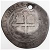 Image 2 : El Salvador, 1 real, arms countermark (Type V, 1868) on shield side of a Mexico City, Mexico, cob 1 