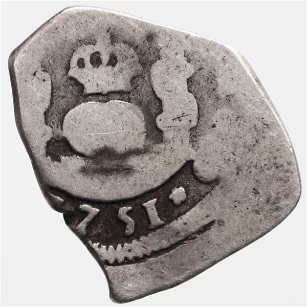 Guatemala, cob 1 real, 1751 (J).
