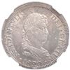 Image 1 : Lima, Peru, bust 2 reales, Ferdinand VII, 1820 JP, NGC AU 58.