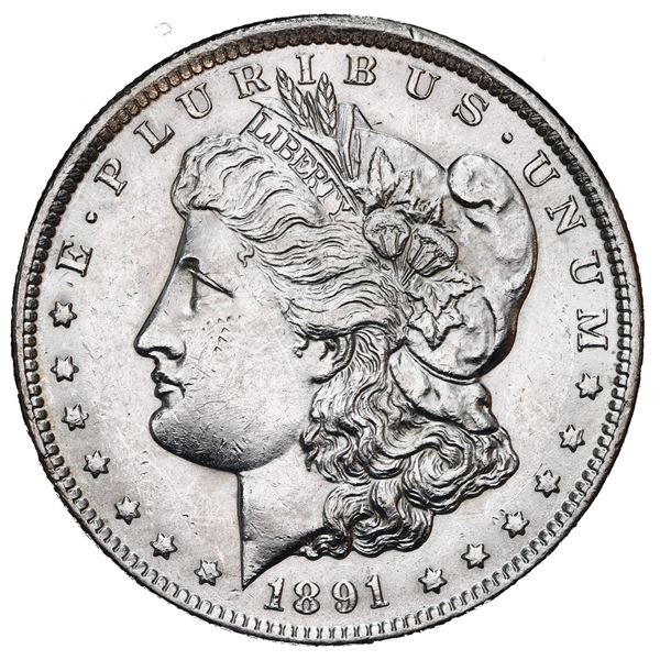 USA (Carson City Mint), Morgan dollar, 1891-CC, spitting eagle, VAM-3 (Top 100), NGC UNC details / r