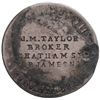 Image 1 : USA, New York City, New York, J.M. TAYLOR / BROKER / CHATHAM ST. / COR. JAMES. N.Y. merchant counter