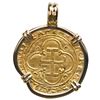 Image 1 : Seville, Spain, 1 escudo, Charles-Joanna, assayer Gothic D to left, mintmark S to right, mounted cro