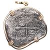 Image 1 : Mexico City, Mexico, cob 8 reales, Philip III, assayer not visible, Grade 3, ex-Atocha (1622), mount