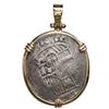 Image 2 : Potosi, Bolivia, cob 4 reales, Philip III, assayer not visible, Grade 2, ex-Atocha, mounted cross-si