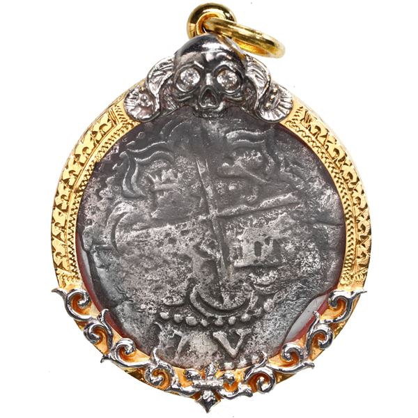 Potosi, Bolivia, cob 2 reales, Philip III, assayer curved-leg RL, no Grade on certificate, ex-Atocha