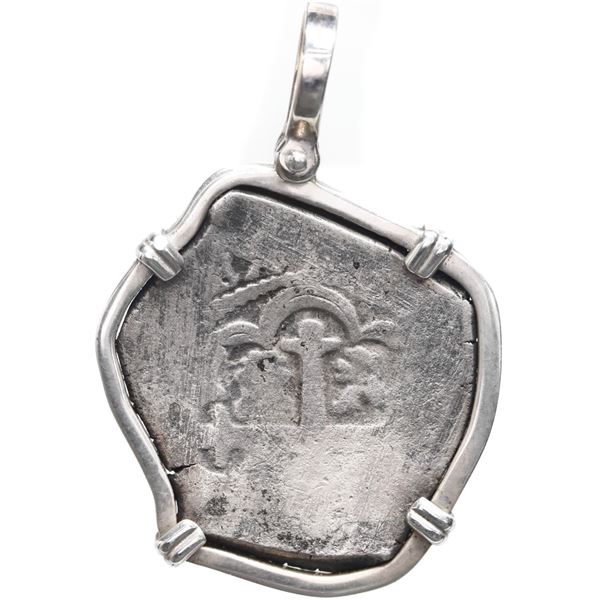 Mexico City, Mexico, cob 4 reales, Philip V, assayer not visible, ex-1715 Fleet, with original Wagne