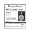 Image 3 : Mexico City, Mexico, cob 4 reales, Philip V, assayer not visible, ex-1715 Fleet, mounted cross-side 