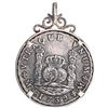 Image 1 : Mexico City, Mexico, pillar 8 reales, Philip V, 1739 MF, ex-Hollandia (1743) mounted in antique silv