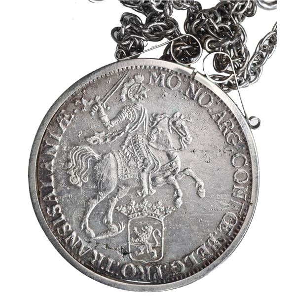 Overijssel, United Netherlands, "rider" ducatoon, 1742, ex-Hollandia (1743), mounted in antique ster