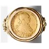 Image 1 : Madrid, Spain, gold bust 1 escudo, Charles IV, 1792 MF, mounted in 14K men's ring, size 12-1/2.