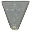 Image 2 : Small crystal glass panel (probably from a rosary) etched with a cross design, ex-1733 Fleet.